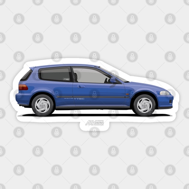 EG SIR Hatchback - Captivate Blue Pearl Sticker by ARVwerks